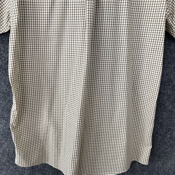 LL Bean Button Down Short Sleeve Shirt Men L Tall Windowpane Ck Wrinkle Resist. - Picture 10 of 12